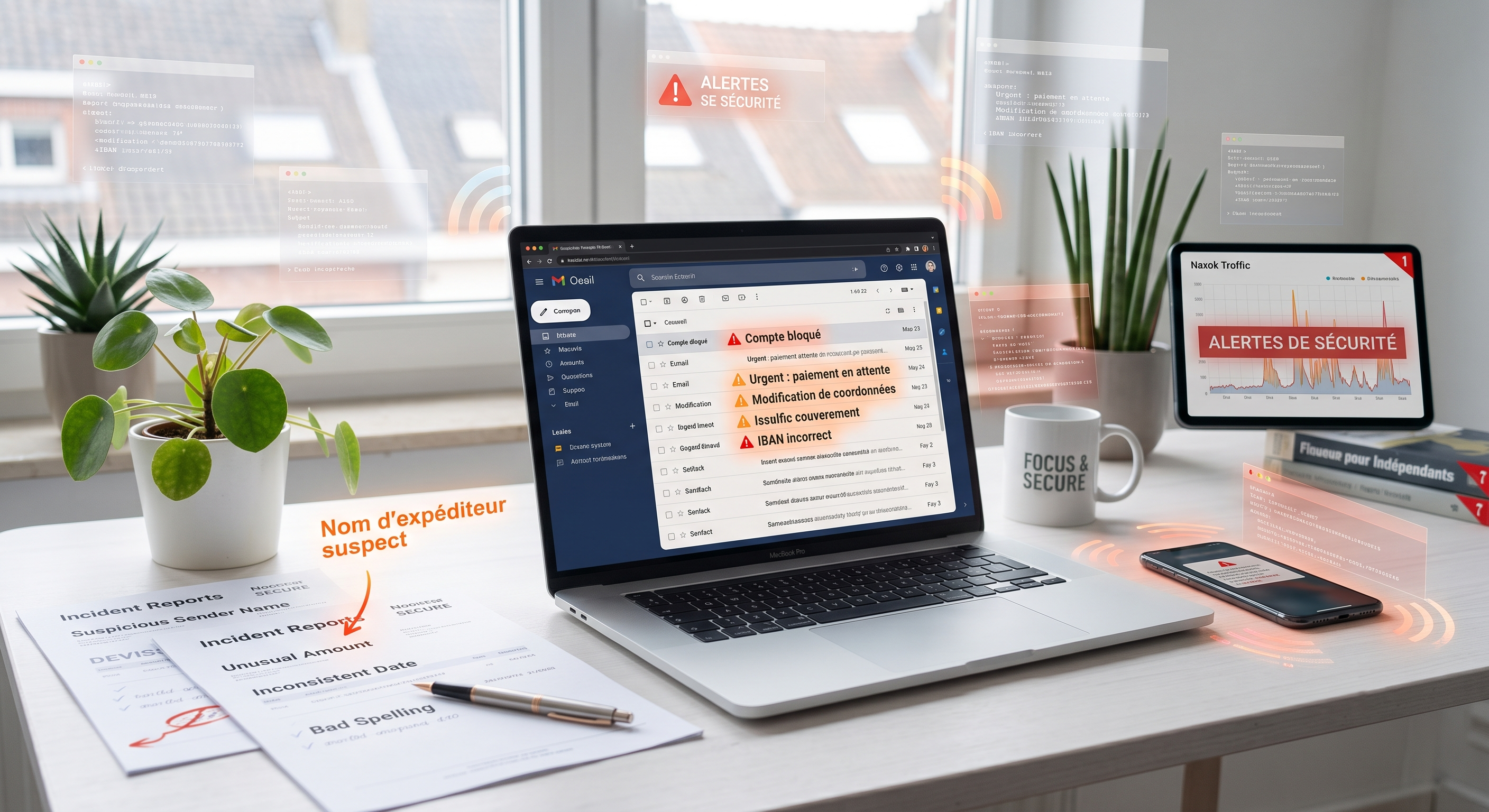 Analyse d'un email suspect sur un ordinateur