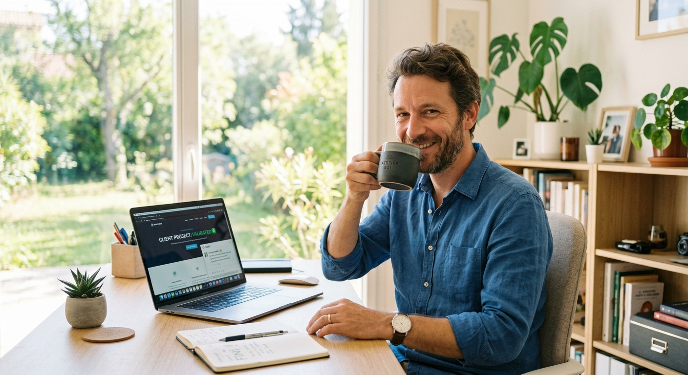 Un indépendant travaillant sereinement grâce à une informatique protégée